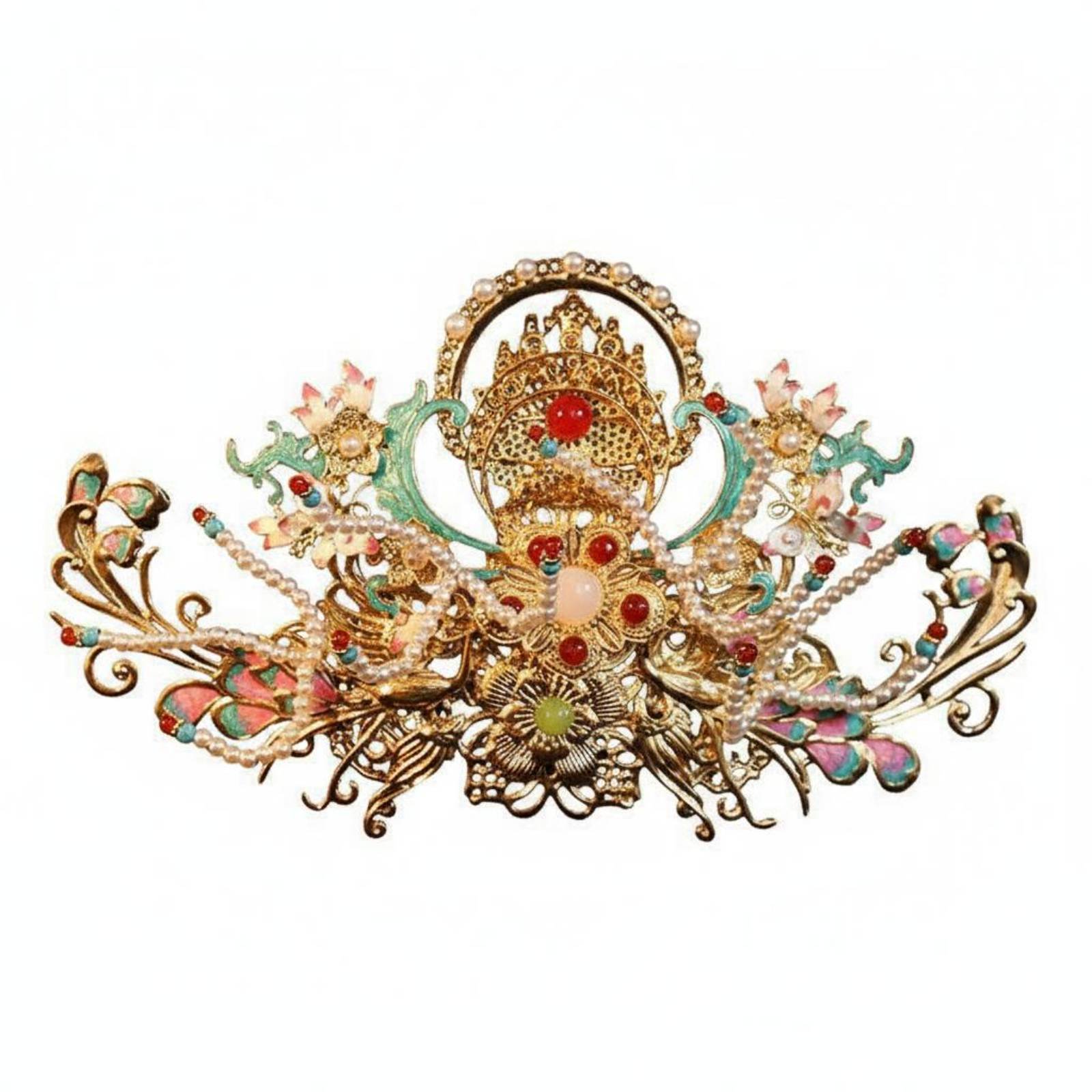 Women Accessories Aesthetic - มงกุฎผมแบบจีนโบราณ สวยงามดุจเทพธิดา เครื่องประดับผมแบบจีนโบราณ ดีไซน์หรูหรา