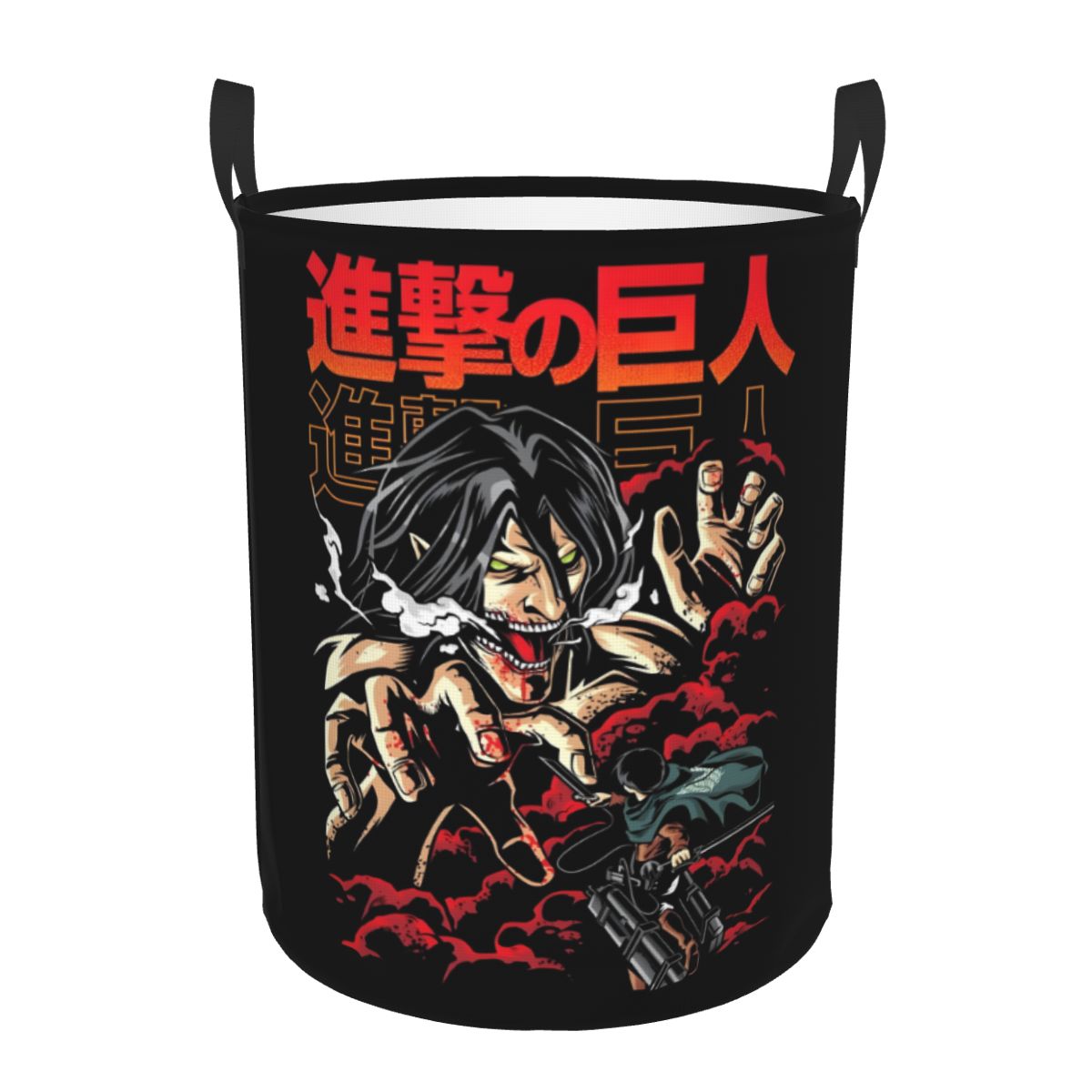 Women Accessories Hamper - ตะกร้าใส่ผ้าลายการ์ตูนญี่ปุ่น Attack On Titan ขนาดใหญ่ สำหรับจัดเก็บเสื้อผ้า