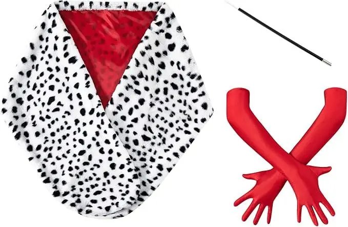 Women'S Accessories In The 1950S - ผู้หญิงฮาโลวีน Deville เครื่องแต่งกาย Dalmatian ผ้าคลุมไหล่หรือผ้าพันคอหรือวิกผมคอสเพลย์อุปกรณ์เสริมฮาโลวีนเครื่องแต่งกาย 1920s