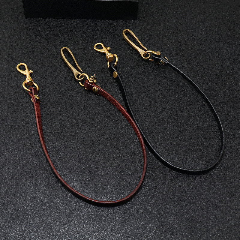 Wallet Chain Bag - Handmade ยาว Biker รถจักรยานยนต์ Trucker สีน้ําตาล