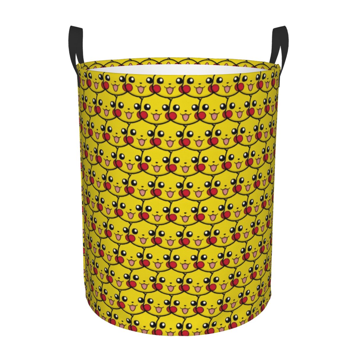 Women Accessories Hamper - ตะกร้าใส่ผ้าลายพิคาชู ลายโปเกมอน ตะกร้าเก็บของขนาดใหญ่ การ์ตูนอนิเมะ สำหรับผู้ชายและผู้หญิง จัดระเบียบเสื้อผ้า