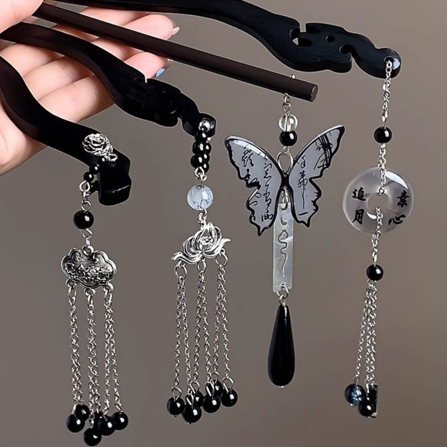 หรูหราไม้พู่ Hairpin สําหรับผู - Women Accessories Aesthetic บทวิจารณ์และราคา