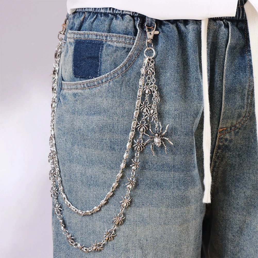 เข็มขัดยีนส์สไตล์พังก์แบบสองชั - Women'S Jeans Accessories Chain บทวิจารณ์และราคา