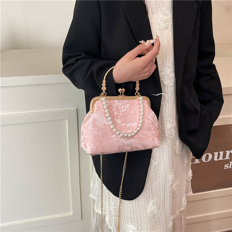 วินเทจคลาสสิกลูกไม้กระเป๋ามุกเ - Wallet Chain Bag บทวิจารณ์และราคา