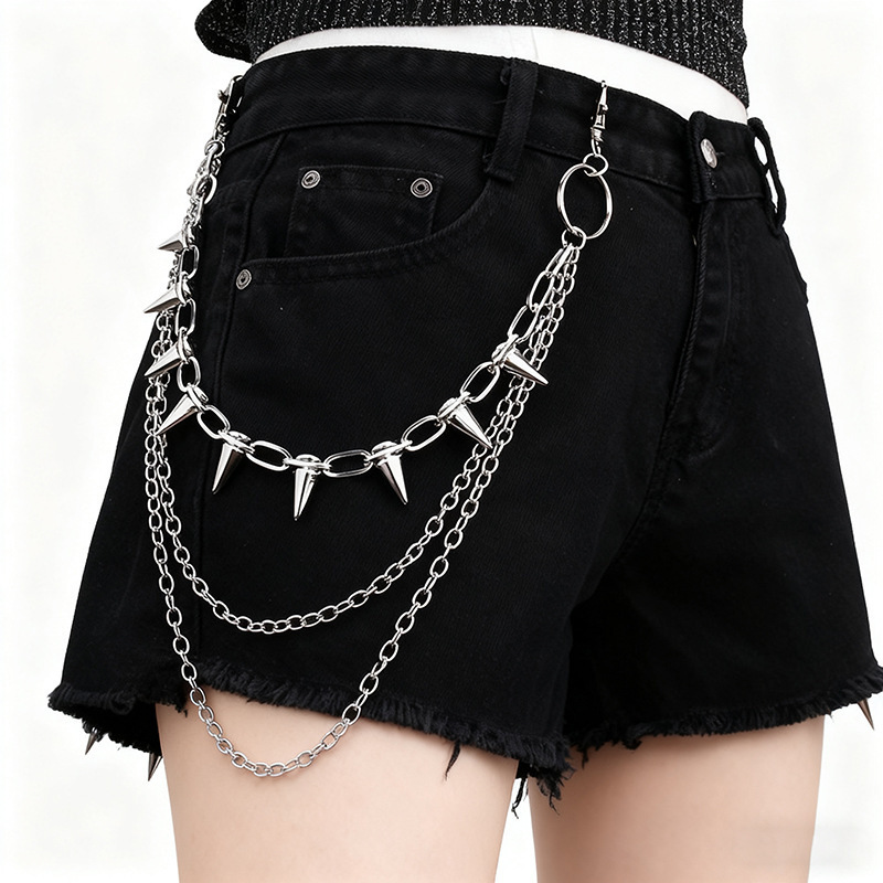 โซ่คาดเอวสไตล์ฮิปฮอป พังก์ร็อก - Women'S Jeans Accessories Chain บทวิจารณ์และราคา