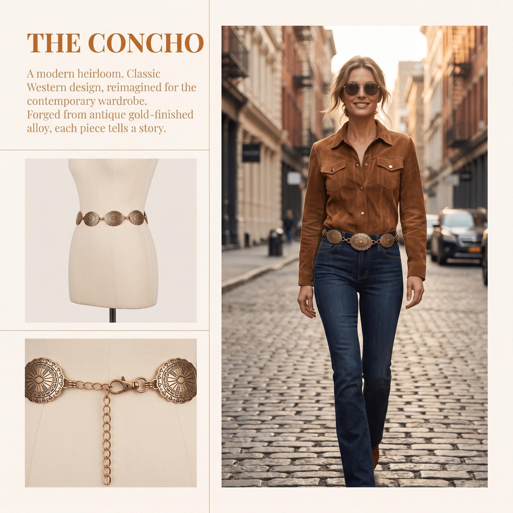 เข็มขัดโซ่โลหะสไตล์ตะวันตกสำหร - Women'S Jeans Accessories Chain บทวิจารณ์และราคา