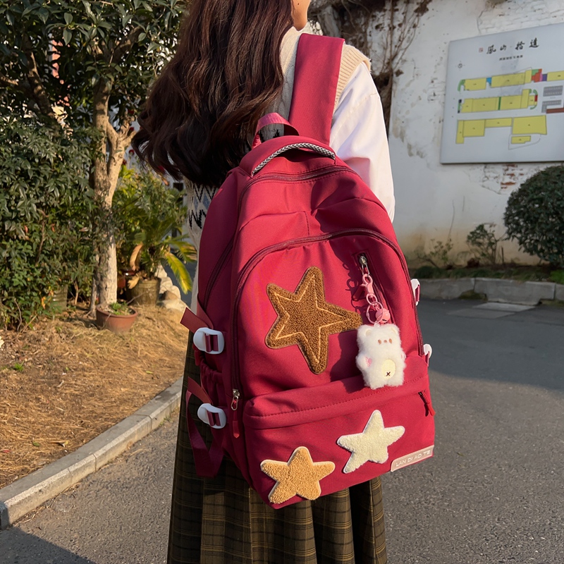 กระเป๋าเป้สีพื้นน่ารักสไตล์คาว - Women Accessories Aesthetic บทวิจารณ์และราคา