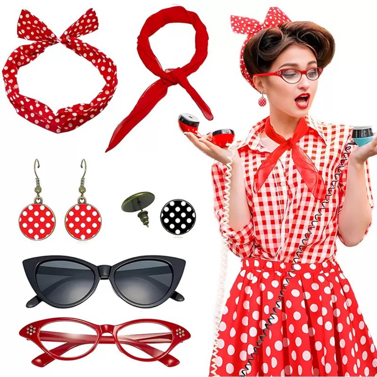 ชุดคอสเพลย์ผู้หญิงสไตล์ฮิปปี้ย - Women'S Accessories In The 1950S บทวิจารณ์และราคา