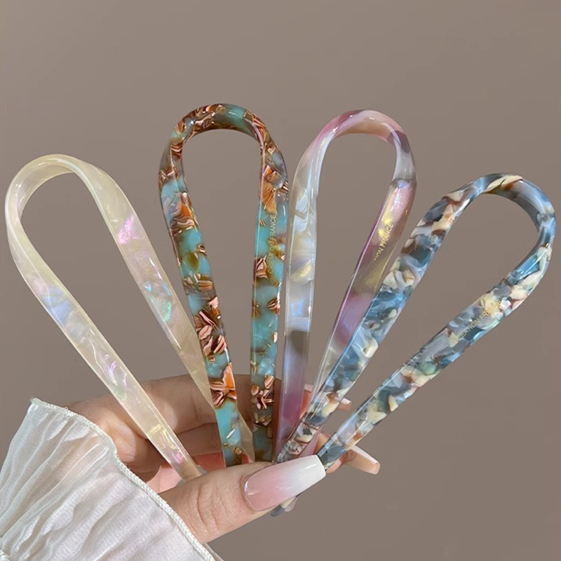 กิ๊บติดผมรูปตัว U อะซิเตทอะคริ - Women Accessories Aesthetic บทวิจารณ์และราคา